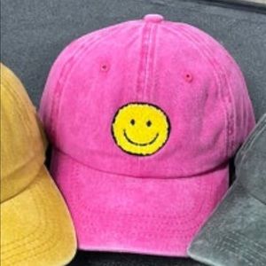Hot Pink Smiley Hat